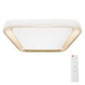 LED Regulowane oświetlenie sufitowe QUADRO LED/66W/230V 3000-6000K białe/złote + pilot do zdalnego sterowania