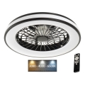 LED Regulowane oświetlenie sufitowe z wentylatorem PLAVE LED/48W/230V 3000/4000/6500K + pilot do zdalnego sterowania
