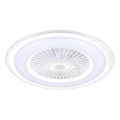 LED Regulowane oświetlenie sufitowe z wentylatorem ZONDA LED/48W/230V 3000-6000K białe + pilot do zdalnego sterowania