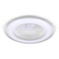 LED Regulowane oświetlenie sufitowe z wentylatorem ZONDA LED/48W/230V 3000-6000K srebrne + pilot do zdalnego sterowania