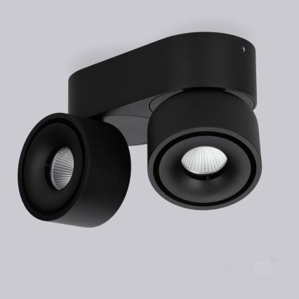 LED Regulowane punktowe oświetlenie LAHTI MINI 2xLED/9W/230V 3000K CRI 90 czarne