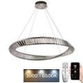 LED Regulowany kryształowy żyrandol na linkę LED/50W/230V 3000-6500K + pilot do zdalnego sterowania