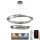 LED Regulowany kryształowy żyrandol na linkę LED/90W/230V 3000-6500K błyszczący chrom + pilot do zdalnego sterowania