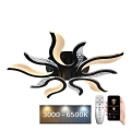 LED Regulowany sufitowy żyrandol LED/65W/230V 3000-6500K czarny + pilot do zdalnego sterowania