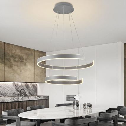 Lampa sufitowa LED ściemnialna na linkach LED/120W/230V 3000-6500K śr. 60 cm + pilot do zdalnego sterowania