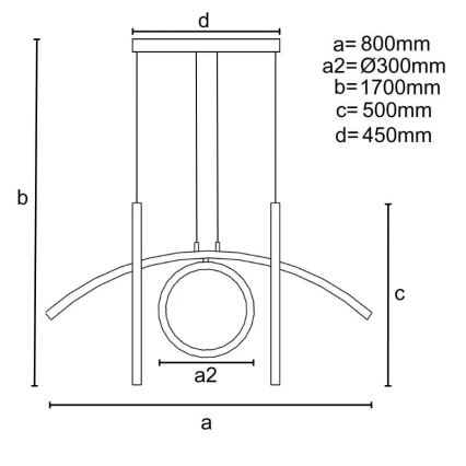 Lampa sufitowa LED ściemnialna na linkach LED/25W/230V 3000-6500K + pilot do zdalnego sterowania