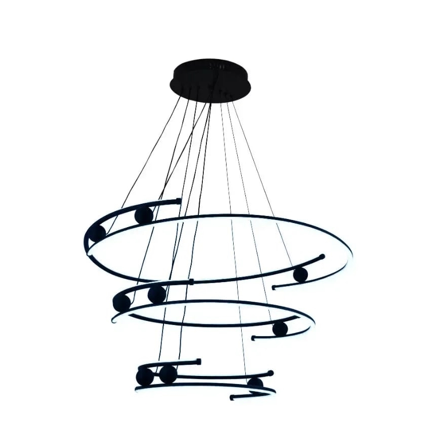 Lampa sufitowa LED ściemnialna na linkach LED/170W/230V 3000-6500K śr. 80 cm + pilot do zdalnego sterowania