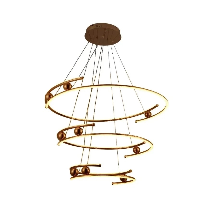 Lampa sufitowa LED ściemnialna na linkach LED/170W/230V 3000-6500K śr. 80 cm + pilot do zdalnego sterowania