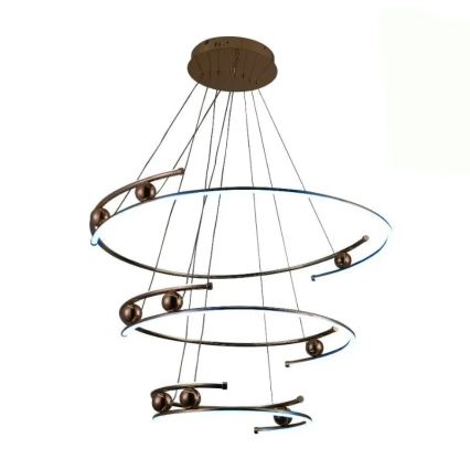 Lampa sufitowa LED ściemnialna na linkach LED/170W/230V 3000-6500K śr. 80 cm + pilot do zdalnego sterowania