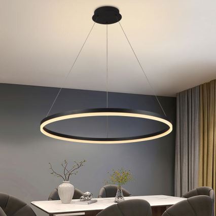 Lampa sufitowa LED ściemnialna na linkach LED/55W/230V 3000-6500K śr. 80 cm + pilot do zdalnego sterowania