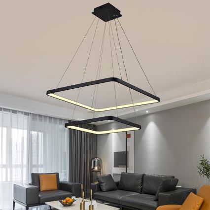 Lampa sufitowa LED ściemnialna na linkach LED/90W/230V 3000-6500K + pilot do zdalnego sterowania
