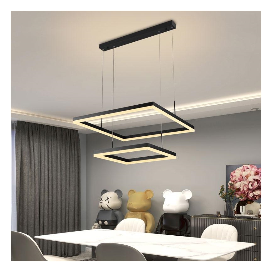 Lampa sufitowa LED ściemnialna na linkach LED/90W/230V 3000-6500K + pilot do zdalnego sterowania