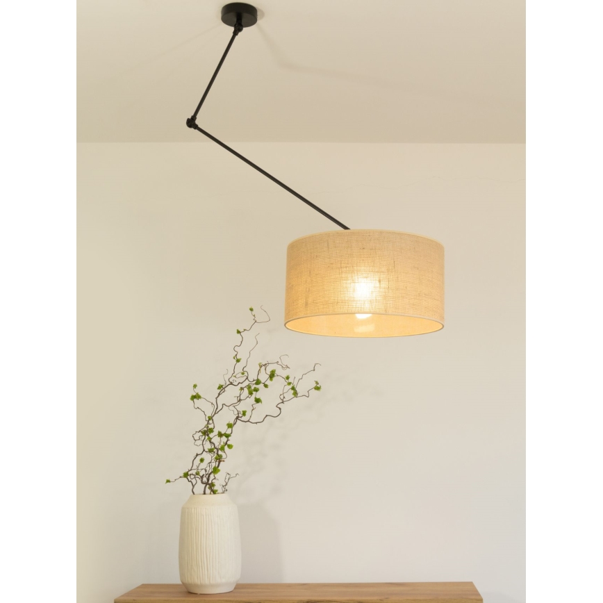LED Regulowany żyrandol na pręcie GORTA 1xE27/60W/230V juta