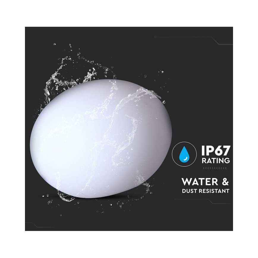 Lampa zewnętrzna LED RGB ściemnialna LED/1W/5V 1000 mAh 20 cm IP67 + pilot do zdalnego sterowania