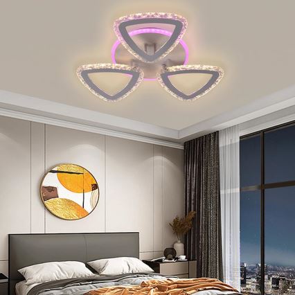 Lampa sufitowa LED RGB ściemnialna LED/45W/230V 3000-6500K + pilot zdalnego sterowania