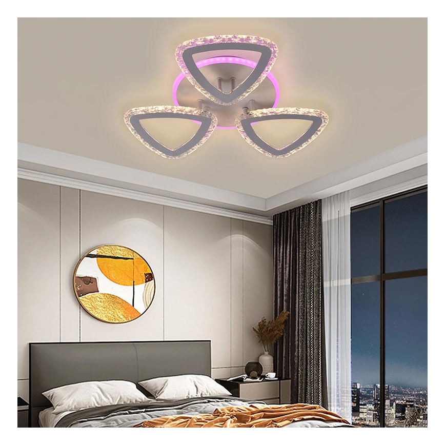 Lampa sufitowa LED RGB ściemnialna LED/45W/230V 3000-6500K + pilot zdalnego sterowania