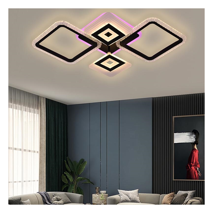 Lampa sufitowa LED RGB ściemnialna LED/65W/230V 3000-6500K + pilot do zdalnego sterowania