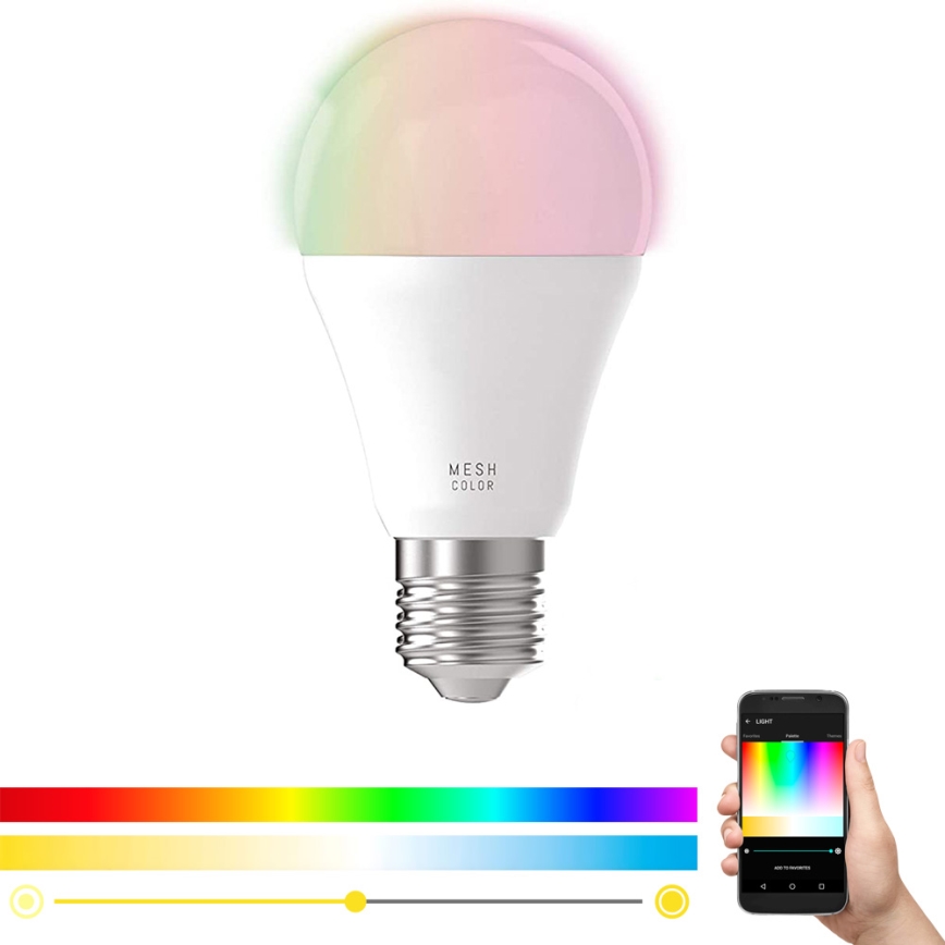 LED RGB ściemnialna żarówka CONNECT E27/9W 2700-6500K - Eglo