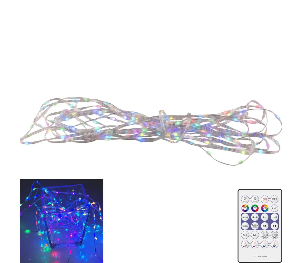 LED RGB Łańcuch świąteczny LED/10W/5V 10 m USB + zdalne sterowanie