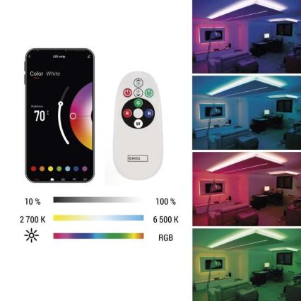 LED RGB+CCT Taśma ściemnialna GOSMART LED/11W/230V 2 m 2700-6500K IP44 Wi-Fi + zdalne sterowanie