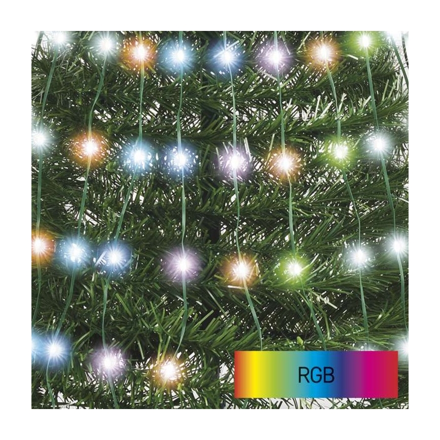 LED RGB Choinka z łańcuchem świetlnym 234xLED/16 trybów 1,5m + pilot