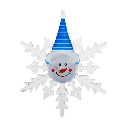 LED RGB dekoracja świąteczna z przyssawką LED/3xLR44 bałwanek czerwony/niebieski/zielony