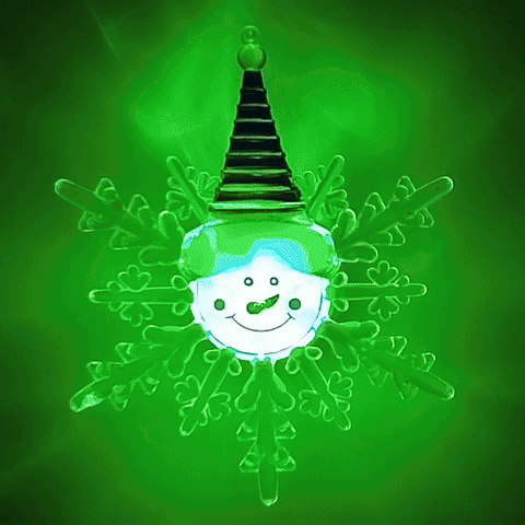 LED RGB dekoracja świąteczna z przyssawką LED/3xLR44 bałwanek czerwony/niebieski/zielony