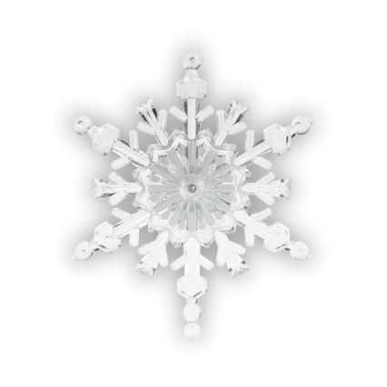 LED RGB dekoracja świąteczna z przyssawką LED/3xLR44 płatek śniegu