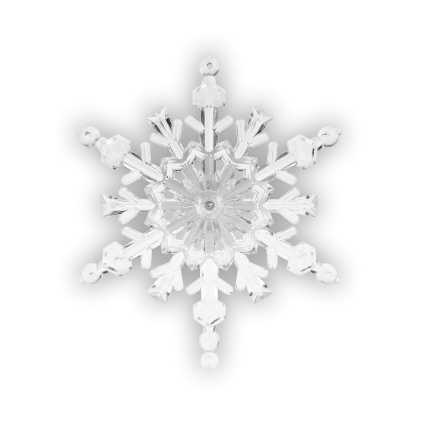 LED RGB dekoracja świąteczna z przyssawką LED/3xLR44 płatek śniegu