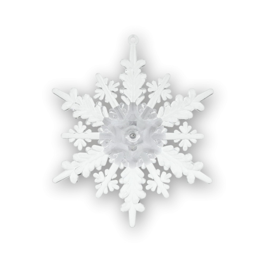 LED RGB dekoracja świąteczna z przyssawką LED/3xLR44 płatek śniegu