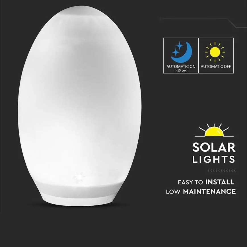 LED RGB Dekoracyjna lampa solarna 0,2W/1xAA IP44 500 mAh