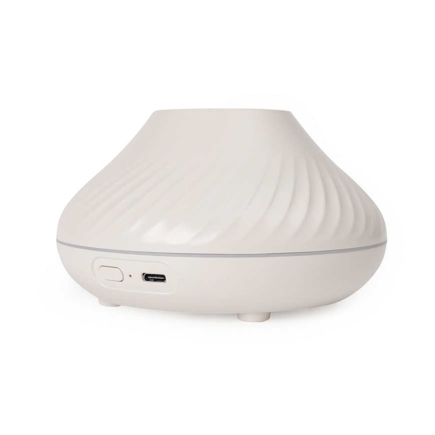 LED RGB Dyfuzor zapachowy z imitacją płomienia LED/6,5W/5V 130ml biały