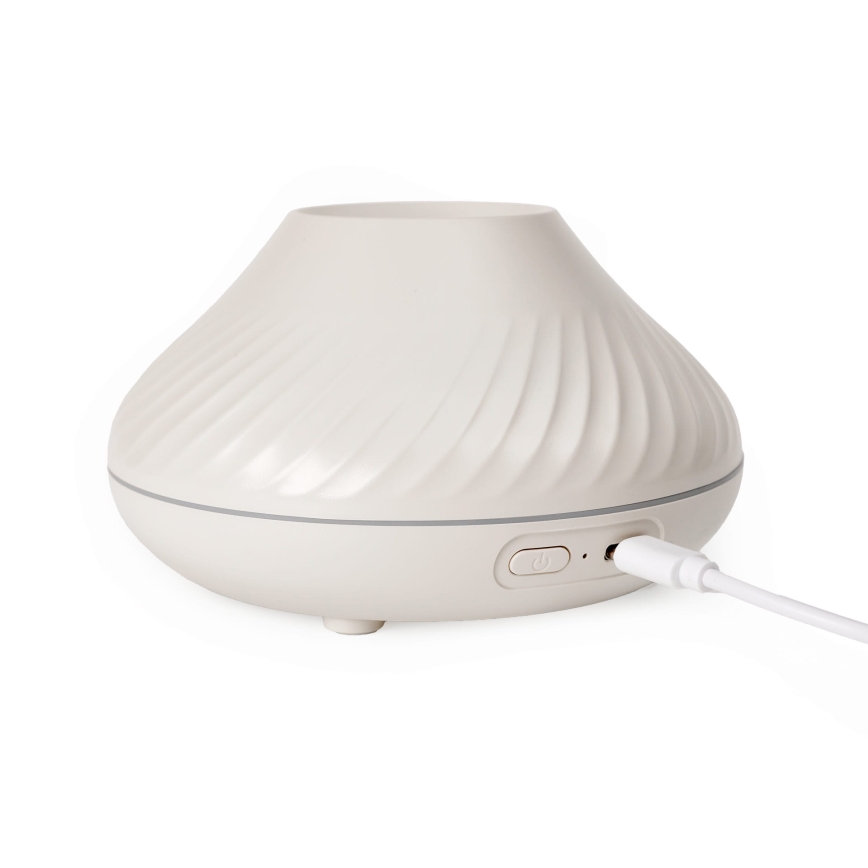 LED RGB Dyfuzor zapachowy z imitacją płomienia LED/6,5W/5V 130ml biały