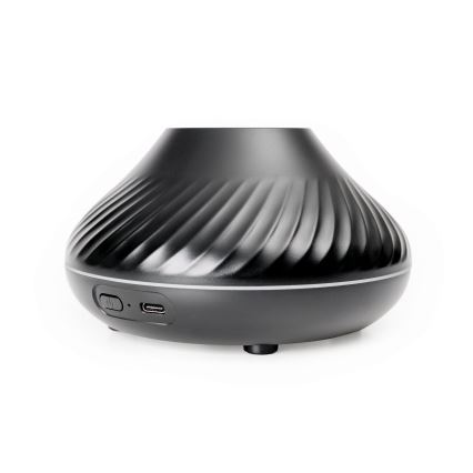 LED RGB Dyfuzor zapachowy z imitacją płomienia LED/6,5W/5V 130ml czarny