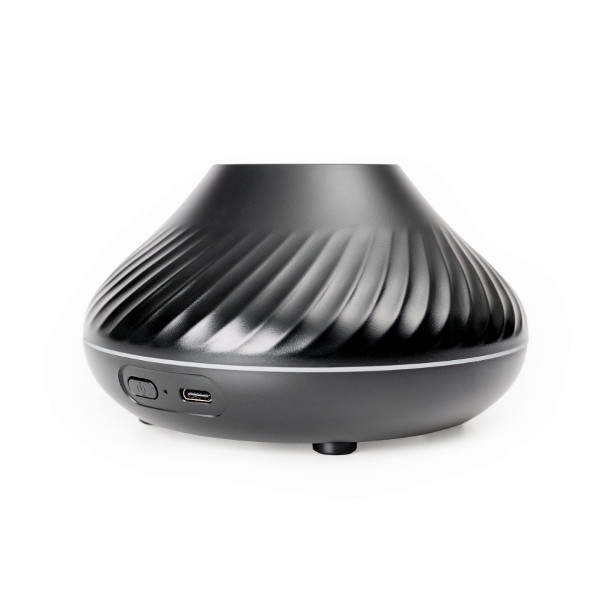 LED RGB Dyfuzor zapachowy z imitacją płomienia LED/6,5W/5V 130ml czarny