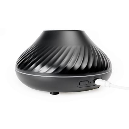 LED RGB Dyfuzor zapachowy z imitacją płomienia LED/6,5W/5V 130ml czarny