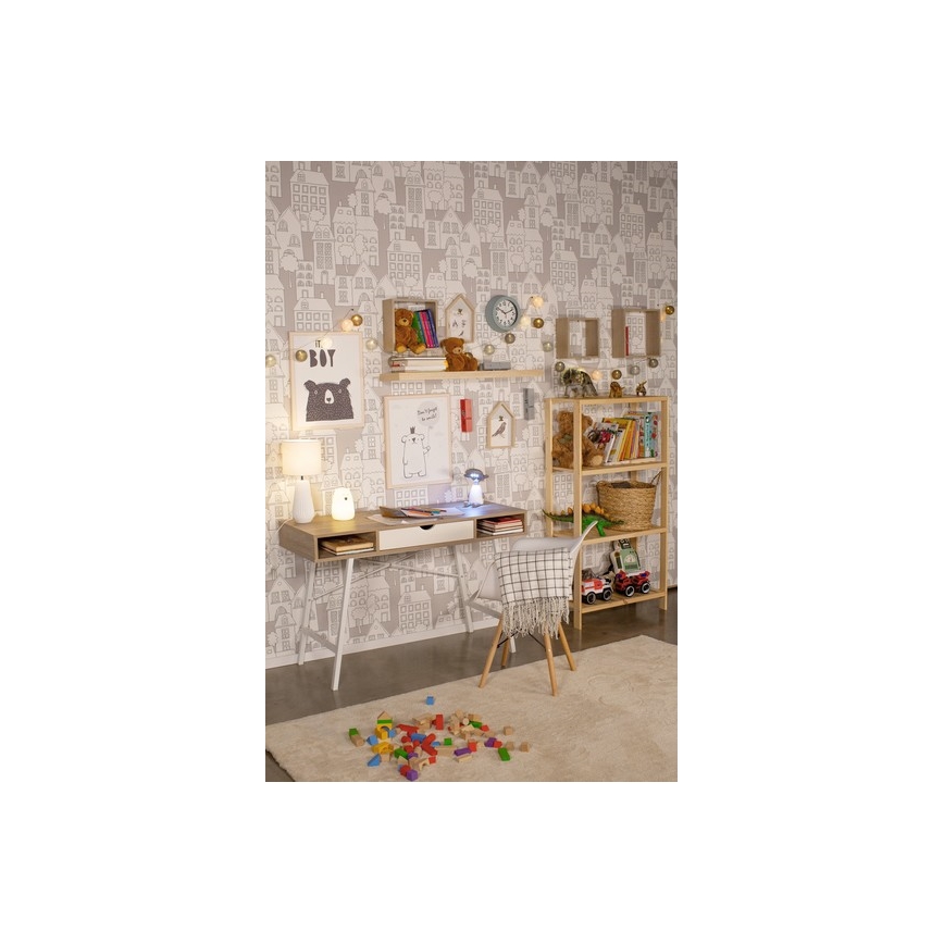 LED RGB Dziecięca lampa dotykowa BEAR LED/0,8W/5V biała + USB