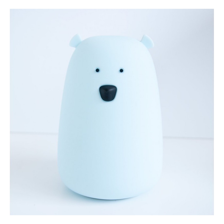 LED RGB Dziecięca lampa dotykowa BEAR LED/0,8W/5V biała + USB