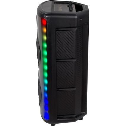 LED RGB Głośnik bezprzewodowy z mikrofonem 600W/2400 mAh + pilot zdalnego sterowania