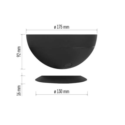 LED RGB Lampa ściemnialna stołowa GoSmart LED/7W/230V Wi-Fi czarny