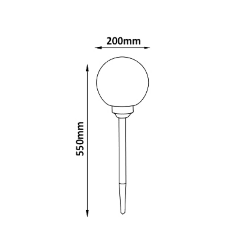 LED RGB Lampa solarna LED/0,2W/1,2V 600 mAh IP44