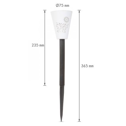 LED RGB Lampa solarna LED/1×AAA IP44
