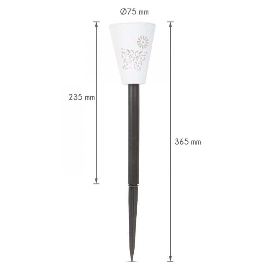 LED RGB Lampa solarna LED/1×AAA IP44