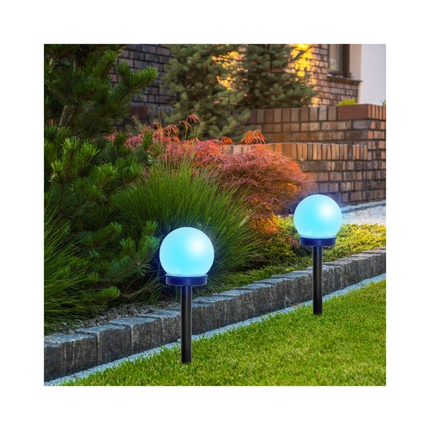 LED RGB Lampa solarna SPHERE LED/1,2V IP44 40 mAh śr. 10 cm