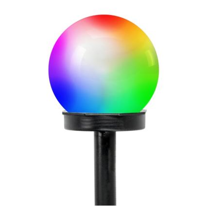 LED RGB Lampa solarna SPHERE LED/1,2V IP44 40 mAh śr. 10 cm