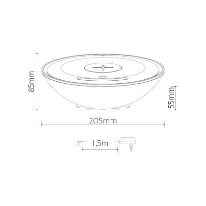 LED RGB Lampa stołowa z bezprzewodową ładowarką LED/10W/230V