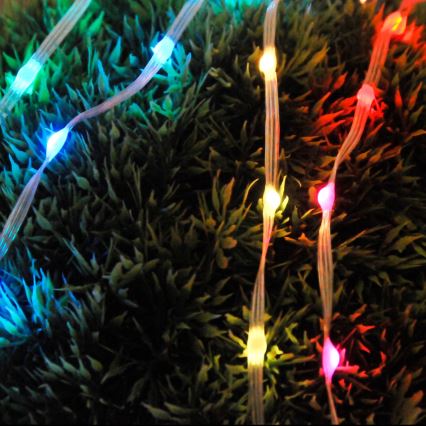 LED RGB lampki świąteczne LED/10W/5V 10 m USB + pilot zdalnego sterowania
