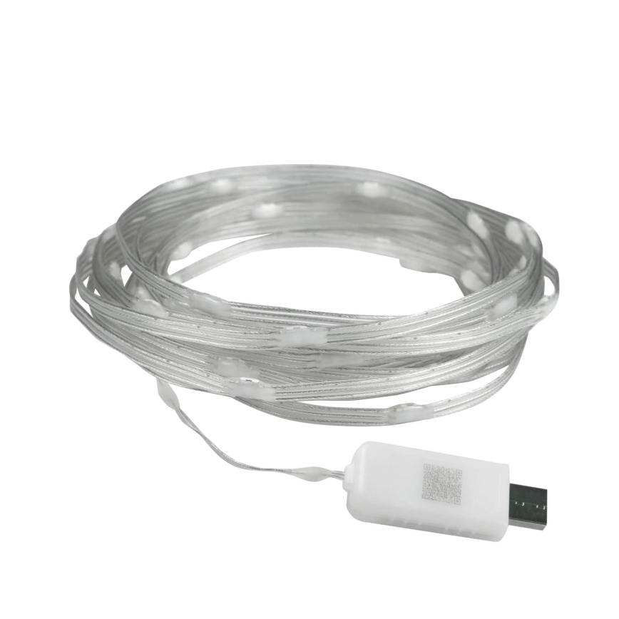 LED RGB lampki świąteczne LED/10W/5V 10 m USB + pilot zdalnego sterowania