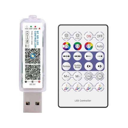 LED RGB lampki świąteczne LED/10W/5V 10 m USB + pilot zdalnego sterowania