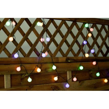 LED RGB łańcuch solarny PARTY 30xLED/1,2V 400 mAh 3,9 m IP44
